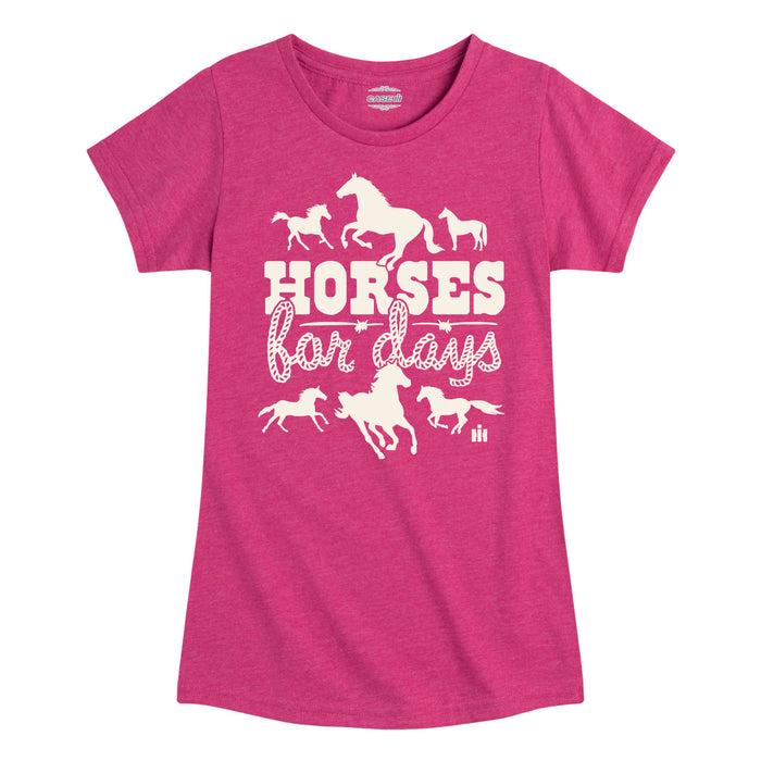 Horses for Days IH Girls Fitted Short Sleeve Tee