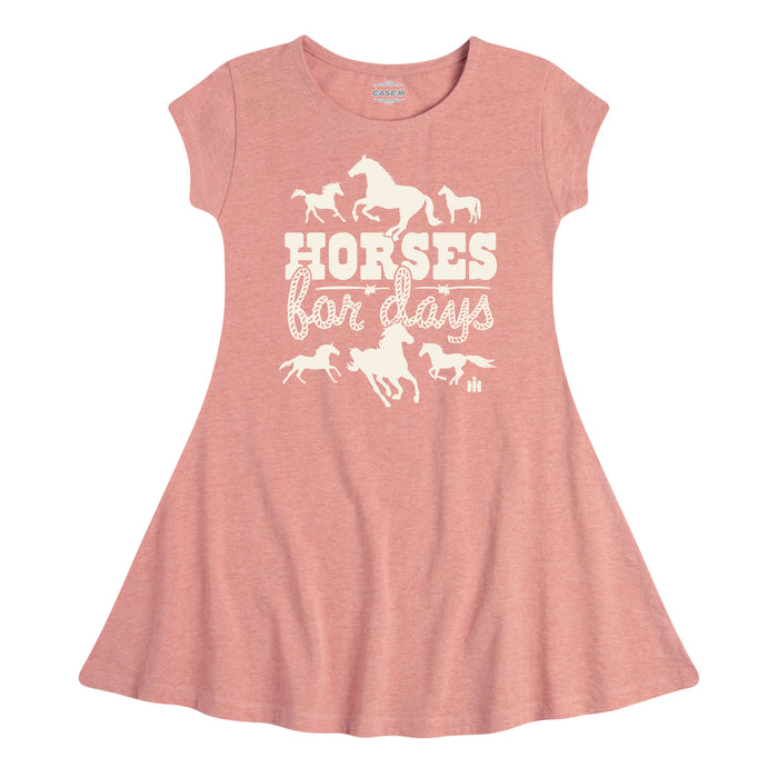 Horses for Days IH Girls Fit and Flare Dress