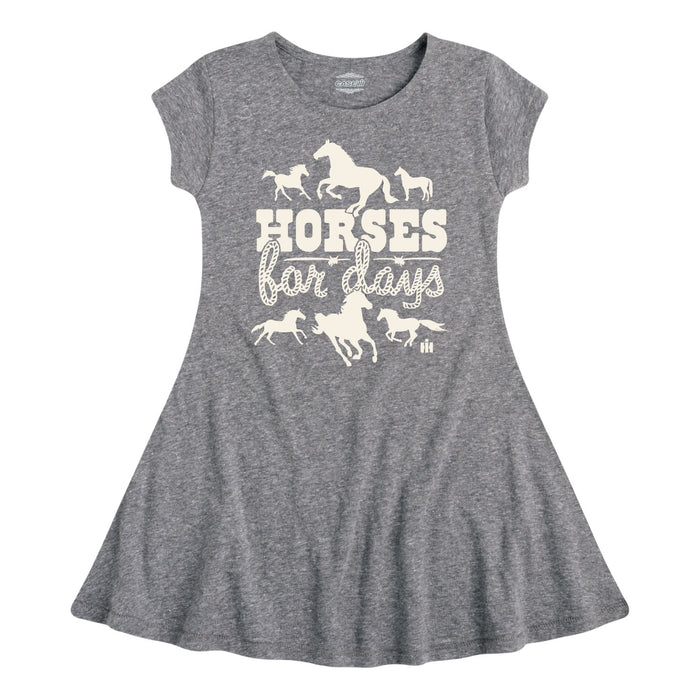 Horses for Days IH Girls Fit and Flare Dress