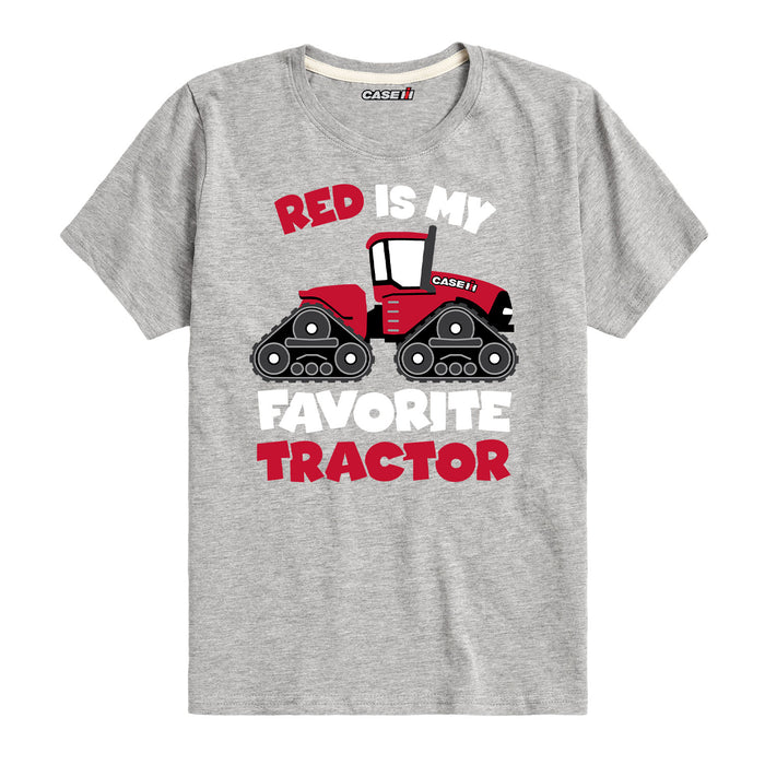 Red Is My Favorite Tractor Case IH Kids Short Sleeve Tee