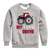 My Turn To Drive Case IH Kids Crew Fleece