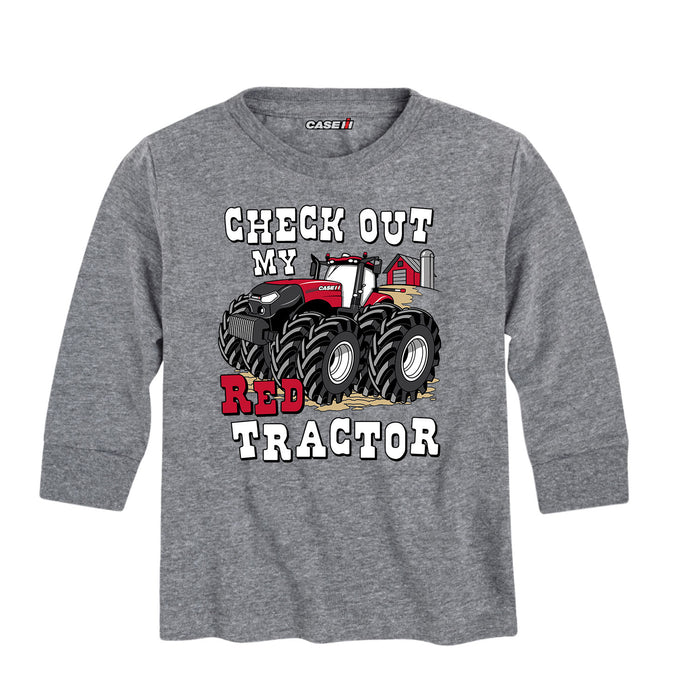 Check Out My Red Tractor Case IH Kids Long Sleeve Tee
