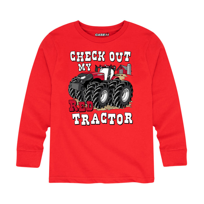 Check Out My Red Tractor Case IH Kids Long Sleeve Tee
