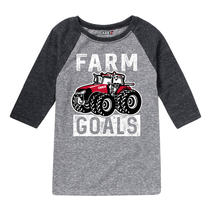 Farm Goals IH Kids Raglan