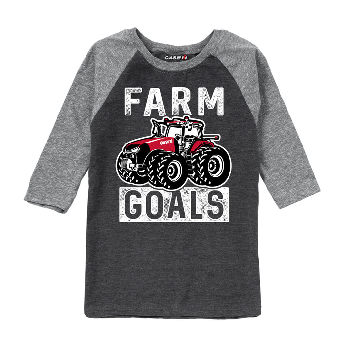 Farm Goals IH Kids Raglan