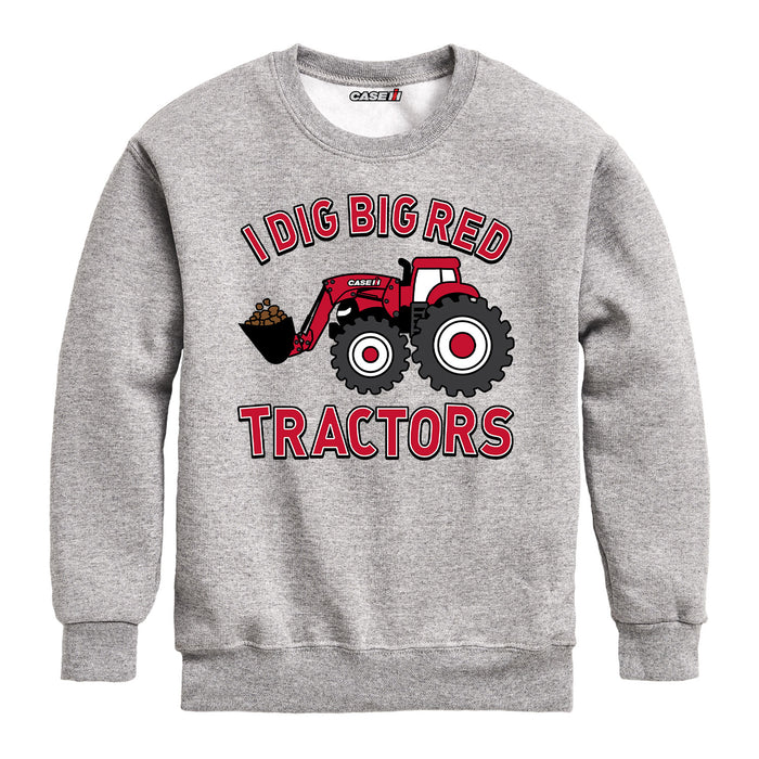 I Dig Big Red Tractors Case IH Kids Crew Fleece