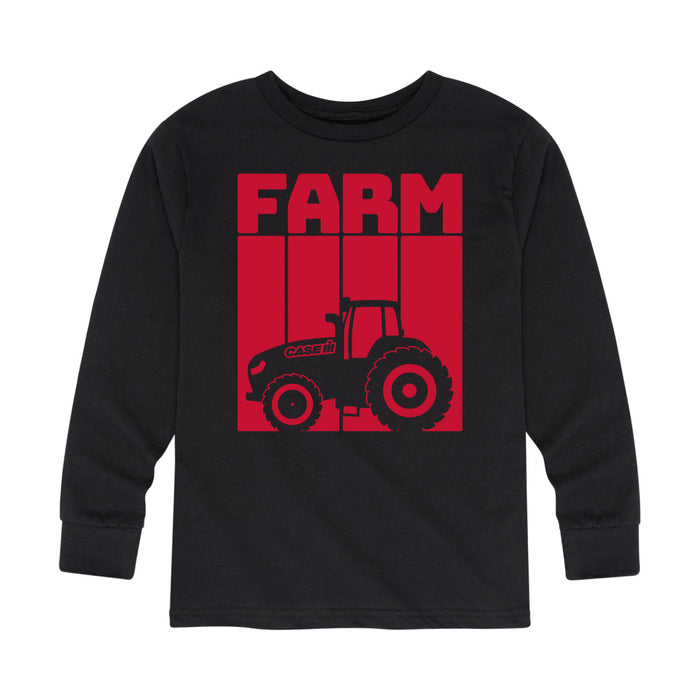 Retro Farm Tractor Case IH Kids Long Sleeve Tee