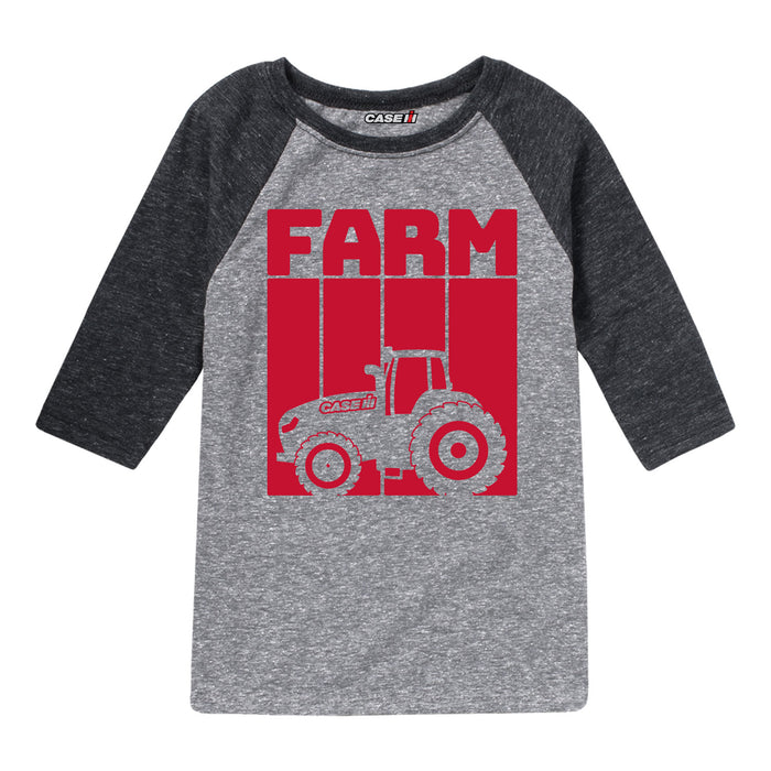Retro Farm Tractor Case IH Kids Raglan