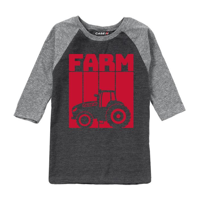 Retro Farm Tractor Case IH Kids Raglan