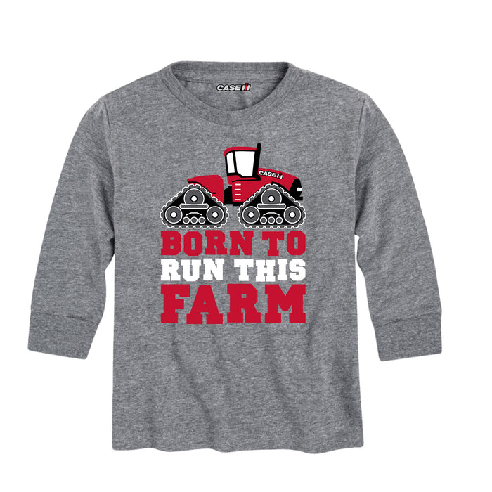Born To Run This Farm Kids Long Sleeve Tee