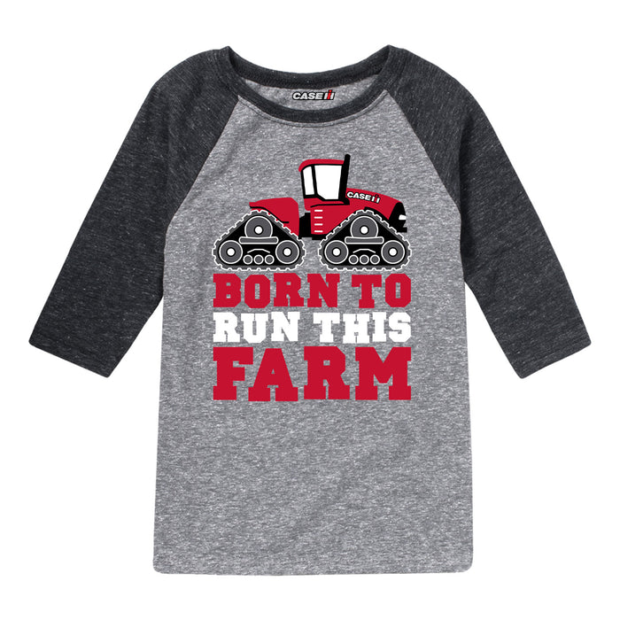 Born To Run This Farm Kids Raglan