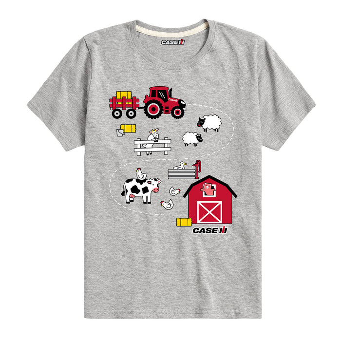 Tractor Ride Animals Case IH Kids Short Sleeve Tee