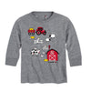 Tractor Ride Animals Case IH Kids Long Sleeve Tee