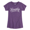 Howdy Rope Script Kids Fitted Short Sleeve Tee