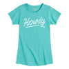 Howdy Rope Script Kids Fitted Short Sleeve Tee