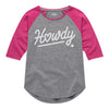 Howdy Rope Script Kids Raglan