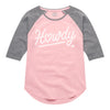 Howdy Rope Script Kids Raglan