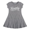 Howdy Rope Script Kids Fit and Flare Dress