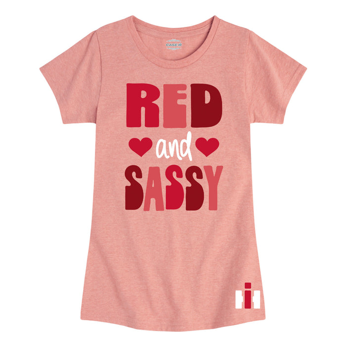 Red And Sassy IH Kids Fitted Short Sleeve Tee