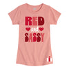 Red And Sassy IH Kids Fitted Short Sleeve Tee