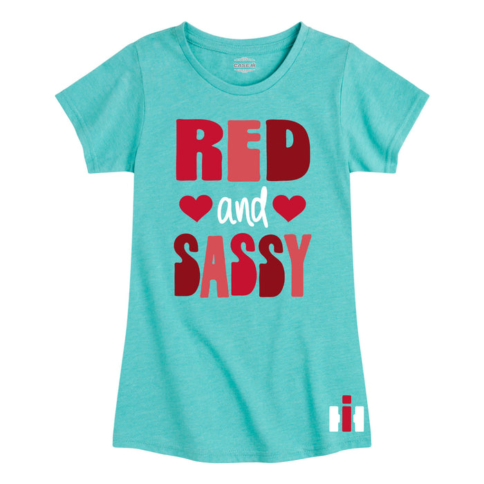 Red And Sassy IH Kids Fitted Short Sleeve Tee