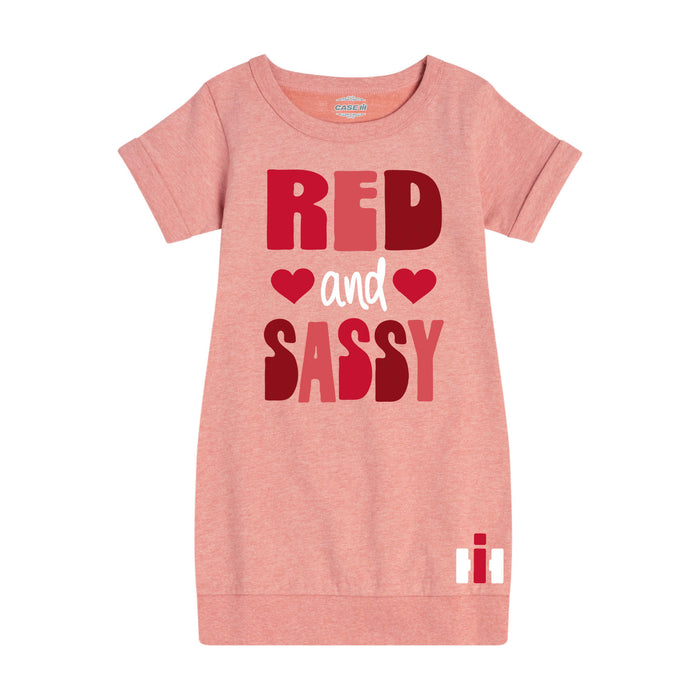 Red And Sassy IH Kids Fleece Dress