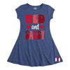 Red And Sassy IH Kids Fit and Flare Dress