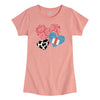 Cowboy Pattern Hearts IH Kids Fitted Short Sleeve Tee