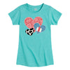 Cowboy Pattern Hearts IH Kids Fitted Short Sleeve Tee