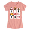 E-I-E-I-O Barnyard Animals IH Kids Fitted Short Sleeve Tee
