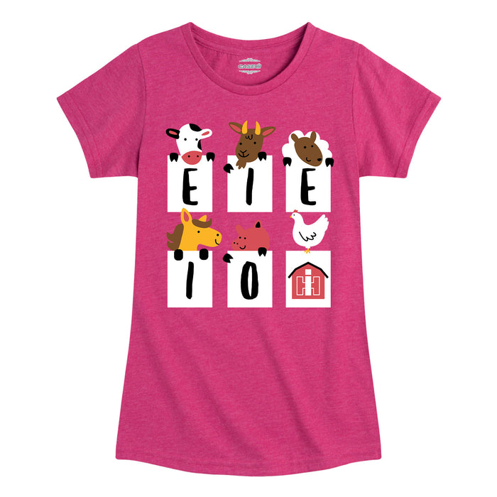 E-I-E-I-O Barnyard Animals IH Kids Fitted Short Sleeve Tee