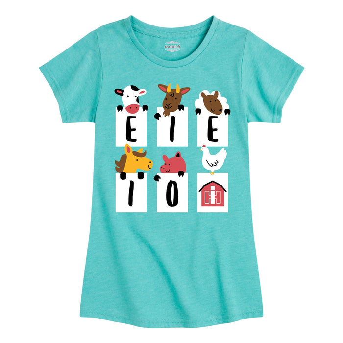 E-I-E-I-O Barnyard Animals IH Kids Fitted Short Sleeve Tee