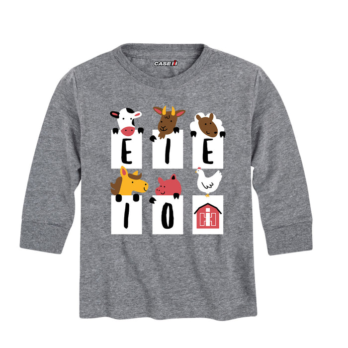 E-I-E-I-O Barnyard Animals IH Kids Long Sleeve Tee