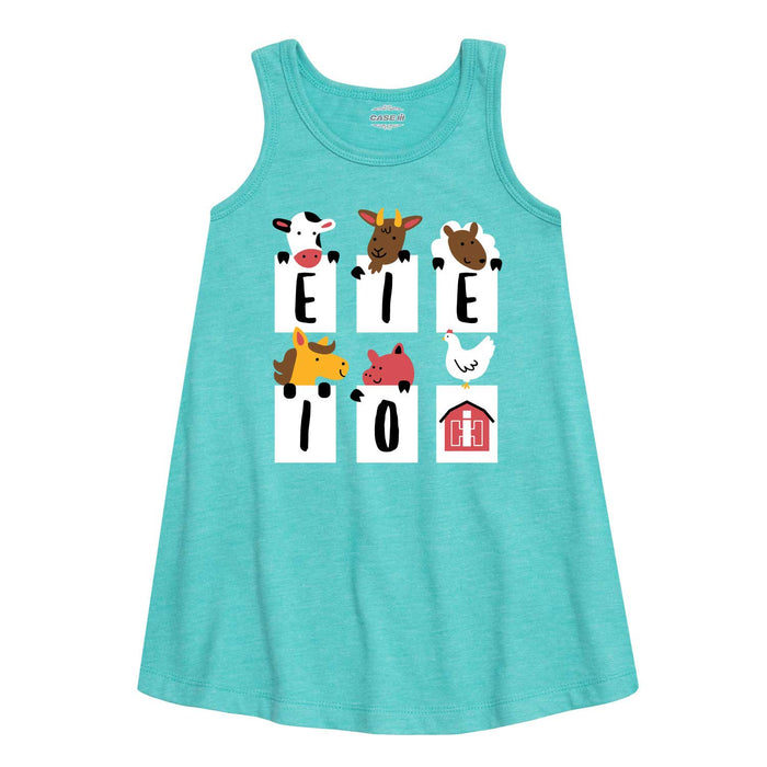 E-I-E-I-O Barnyard Animals IH Kids Aline Dress