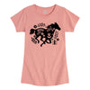 Freespirit Horse Girls Fitted Short Sleeve Tee