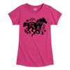 Freespirit Horse Girls Fitted Short Sleeve Tee