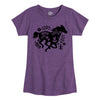 Freespirit Horse Girls Fitted Short Sleeve Tee