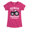 Girls Like Tractors Too Kids Fitted Short Sleeve Tee