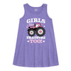 Girls Like Tractors Too Kids Aline Dress