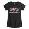 Peace Love Farm Girls Fitted Short Sleeve Tee