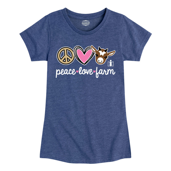 Peace Love Farm Girls Fitted Short Sleeve Tee