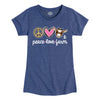 Peace Love Farm Girls Fitted Short Sleeve Tee