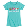 Peace Love Farm Girls Fitted Short Sleeve Tee