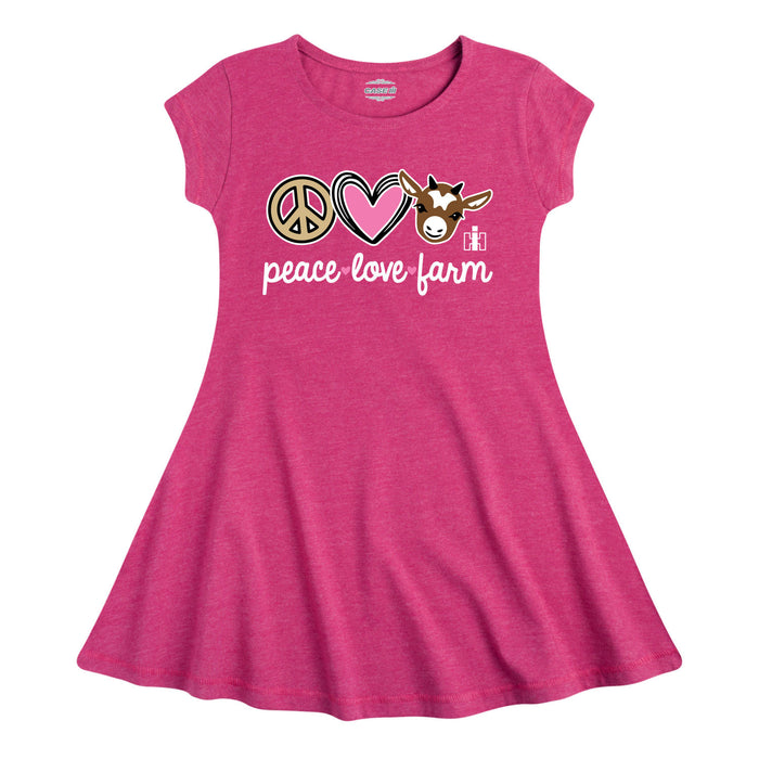 Peace Love Farm Girls Fit and Flare Cap Sleeve Dress