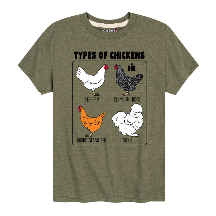 Types Of Chickens Boys Short Sleeve Tee