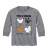 Types Of Chickens Boys Long Sleeve Tee