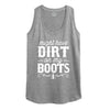 Dirt on my Boots Womens Racerback Tank