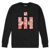 IH Floral Fill Logo Womens Crew Fleece
