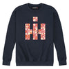 IH Floral Fill Logo Womens Crew Fleece