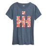 IH Floral Fill Logo Womens Short Sleeve Classic Fit Tee